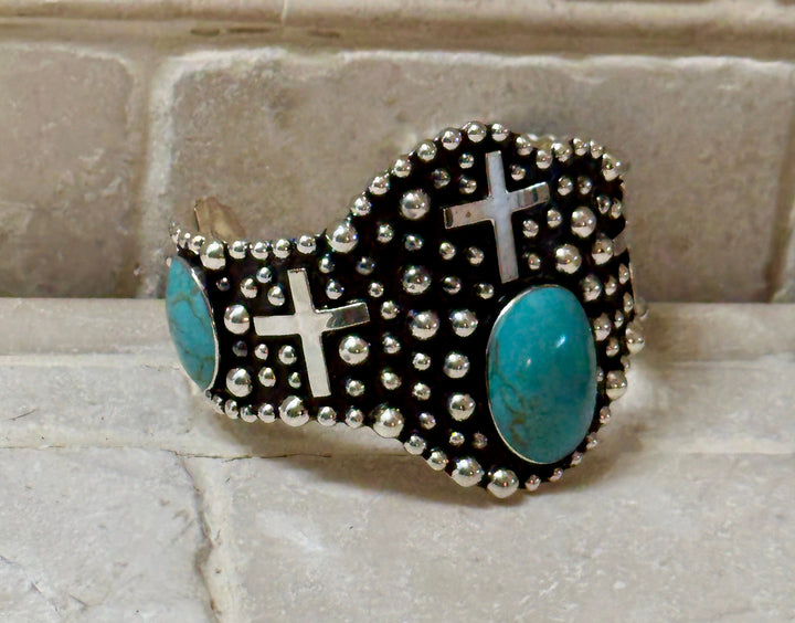 Las Cruces Cuff Sterling Silver Bracelet