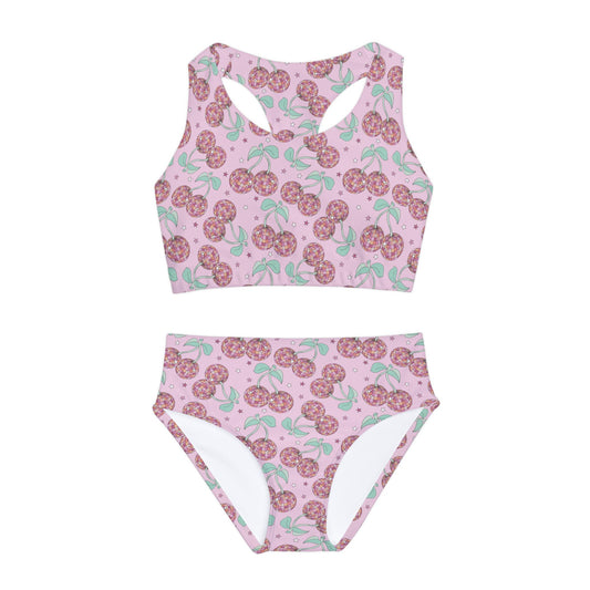 Cherry Groove Girls Two Piece Swimsuit