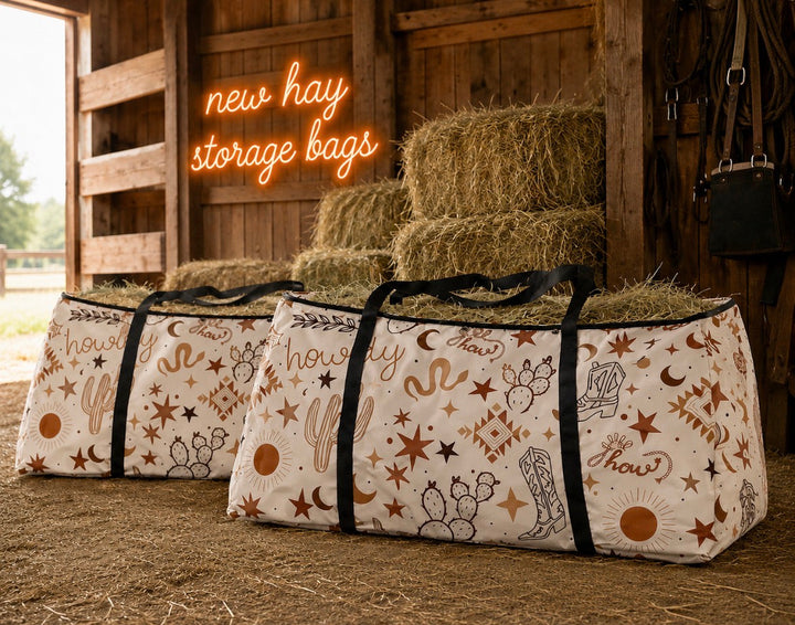Yeehaw Howdy Hay Storage Bag Neon Spur