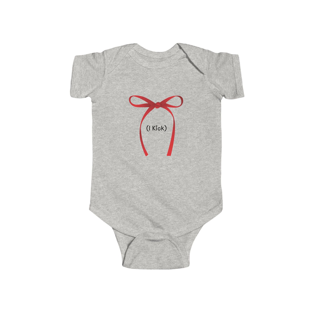 "I Kick" Red Ribbon Infant Bodysuit