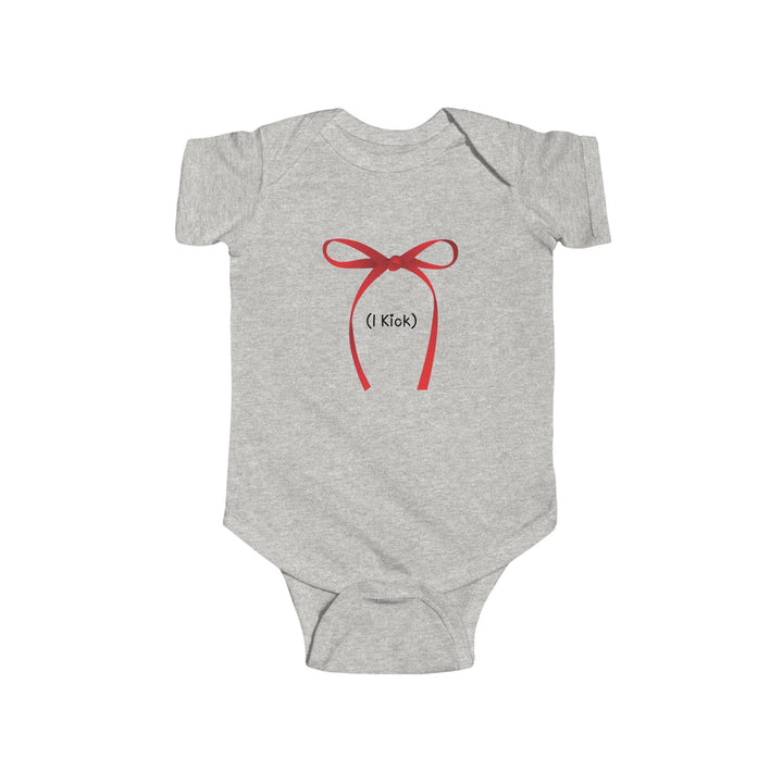 "I Kick" Red Ribbon Infant Bodysuit