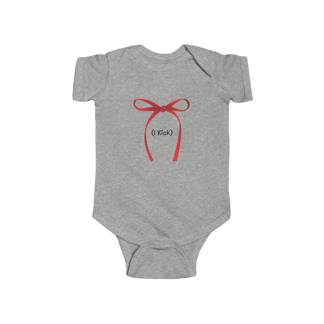 "I Kick" Red Ribbon Infant Bodysuit