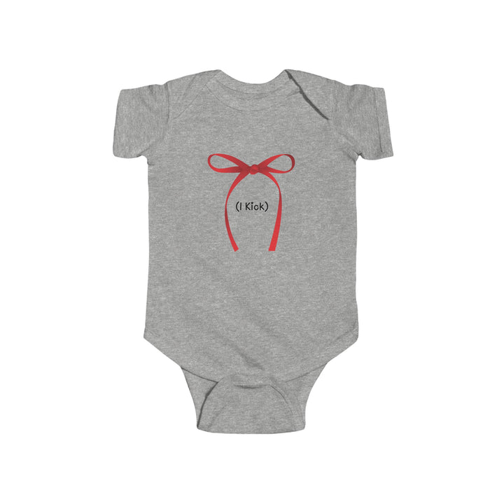 "I Kick" Red Ribbon Infant Bodysuit