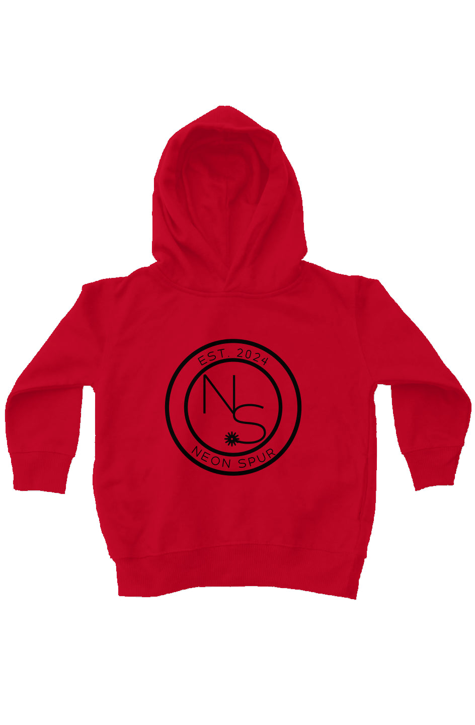 Neon Spur Logo Kids Fleece Pullover Hoodie