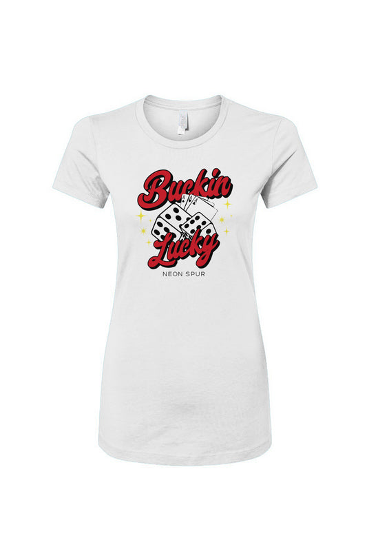 Buckin Lucky Women's Slim Fit Tee