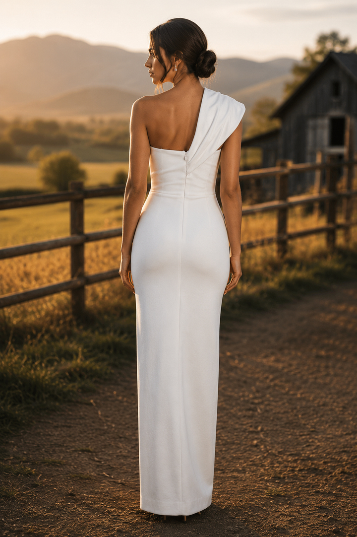 Ivory Eclipse Crystal Rosette Dress