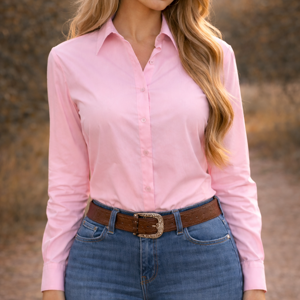 Ride Or Die Button Up Rodeo Shirt -Pink