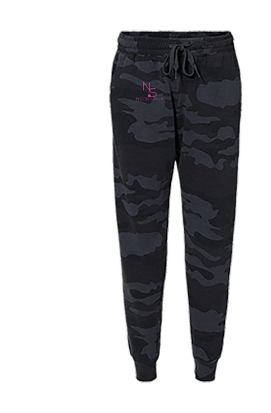 Neon Spur Womens Camo Wash Sweatpants