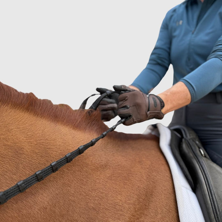 Sure Grip Rubber Rein with 1" Hand Stop CorrectConnect