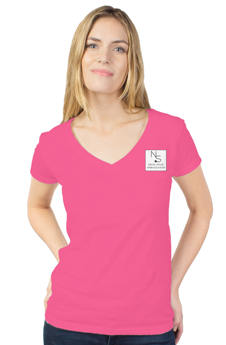 Women's Neon Spur Ambassador Deep V-Neck Tee