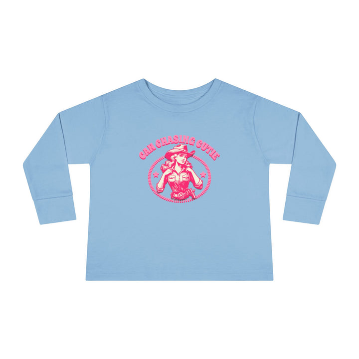 Can Chasing Cutie Toddler Long Sleeve Graphic Tee