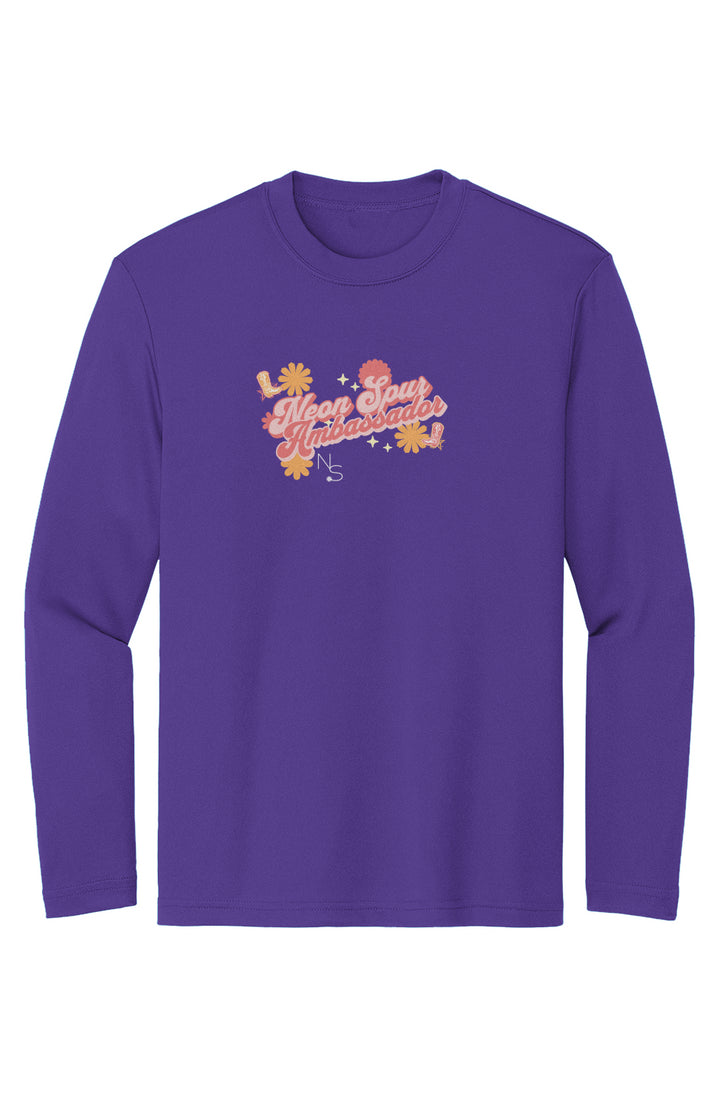 Flower Child Neon Spur Ambassador Girls Sport-Tek Long Sleeve Tee