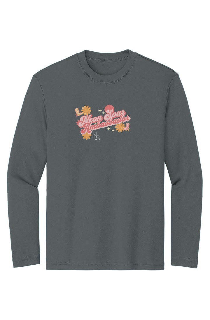 Flower Child Neon Spur Ambassador Girls Sport-Tek Long Sleeve Tee