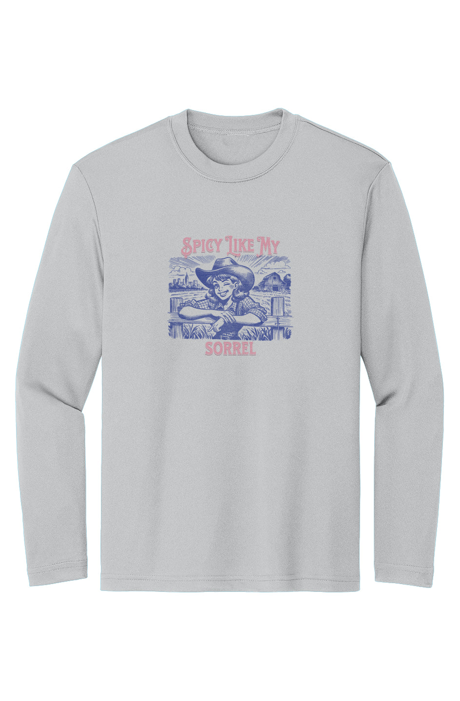 Spicy Like My Sorrel Girls Sport-Tek Moisture-Wicking Long Sleeve Tee