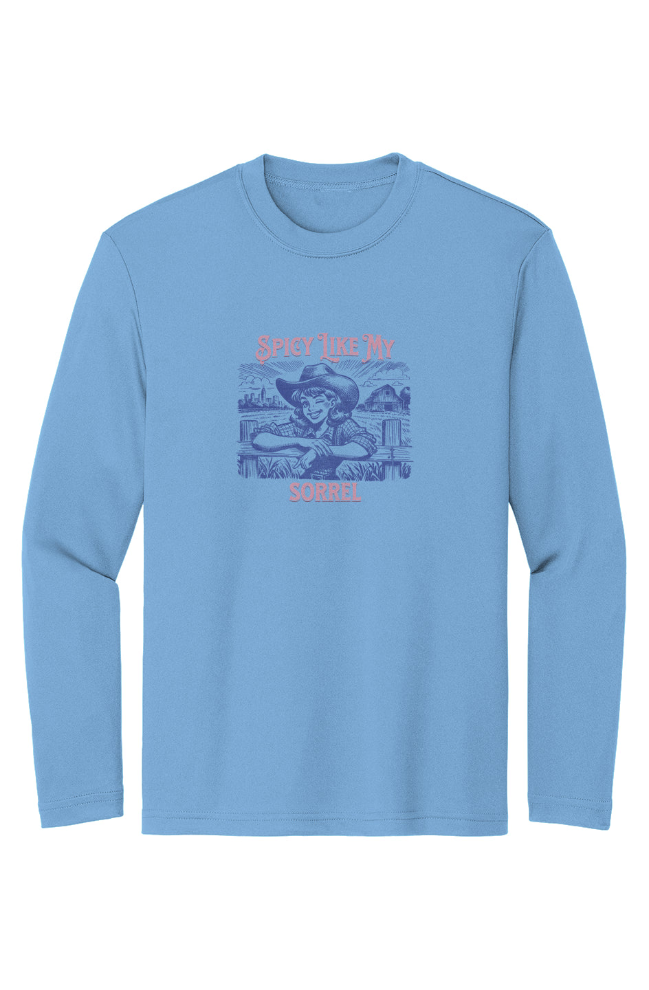 Spicy Like My Sorrel Girls Sport-Tek Moisture-Wicking Long Sleeve Tee