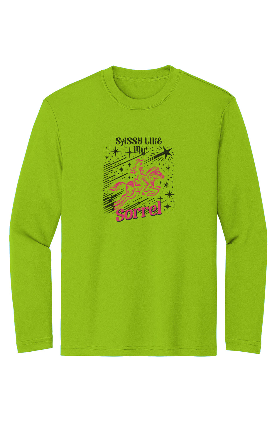 Sassy Like My Sorrel Girls Sport-Tek Moisture-Wicking Long Sleeve Tee