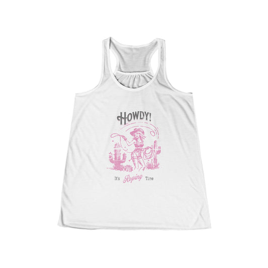 It's Roping Time Flowy Racerback Tank