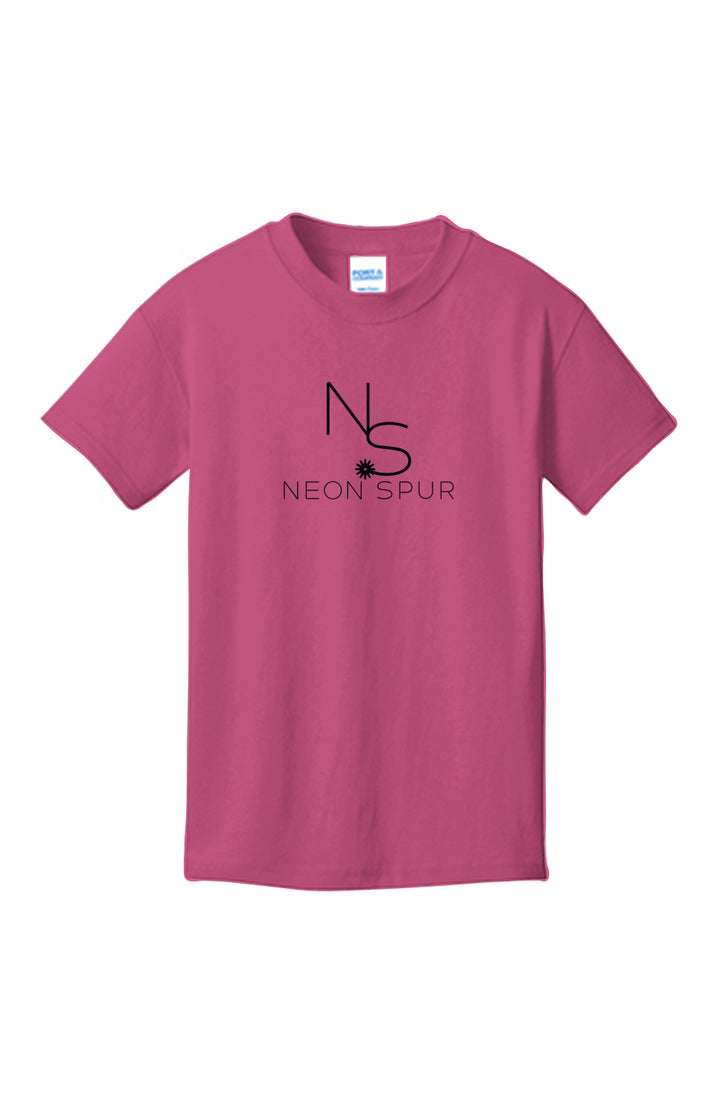 Girls Neon Spur Logo Cotton Tee