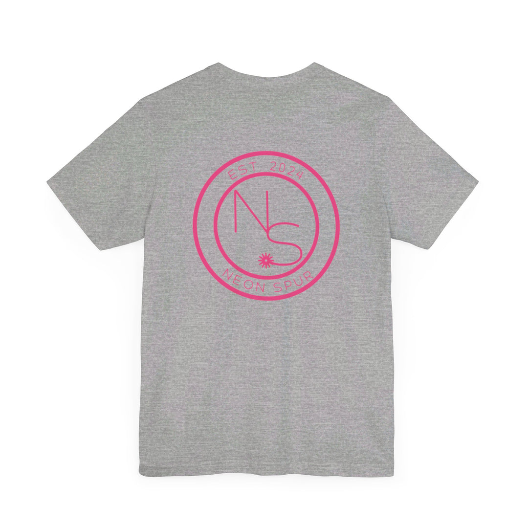 Neon Spur Unisex Jersey Short Sleeve Tee - Logo On Back