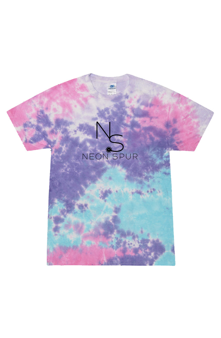 Neon Spur Logo Girls Cotton Candy Tie Dye T-Shirt