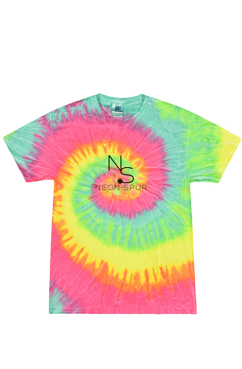 Neon Spur Girls Minty Rainbow Tie Dye T-Shirt