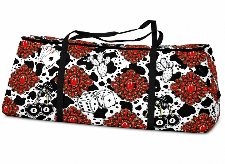 Red Turquoise Western Icon Hay Storage Bag Neon Spur
