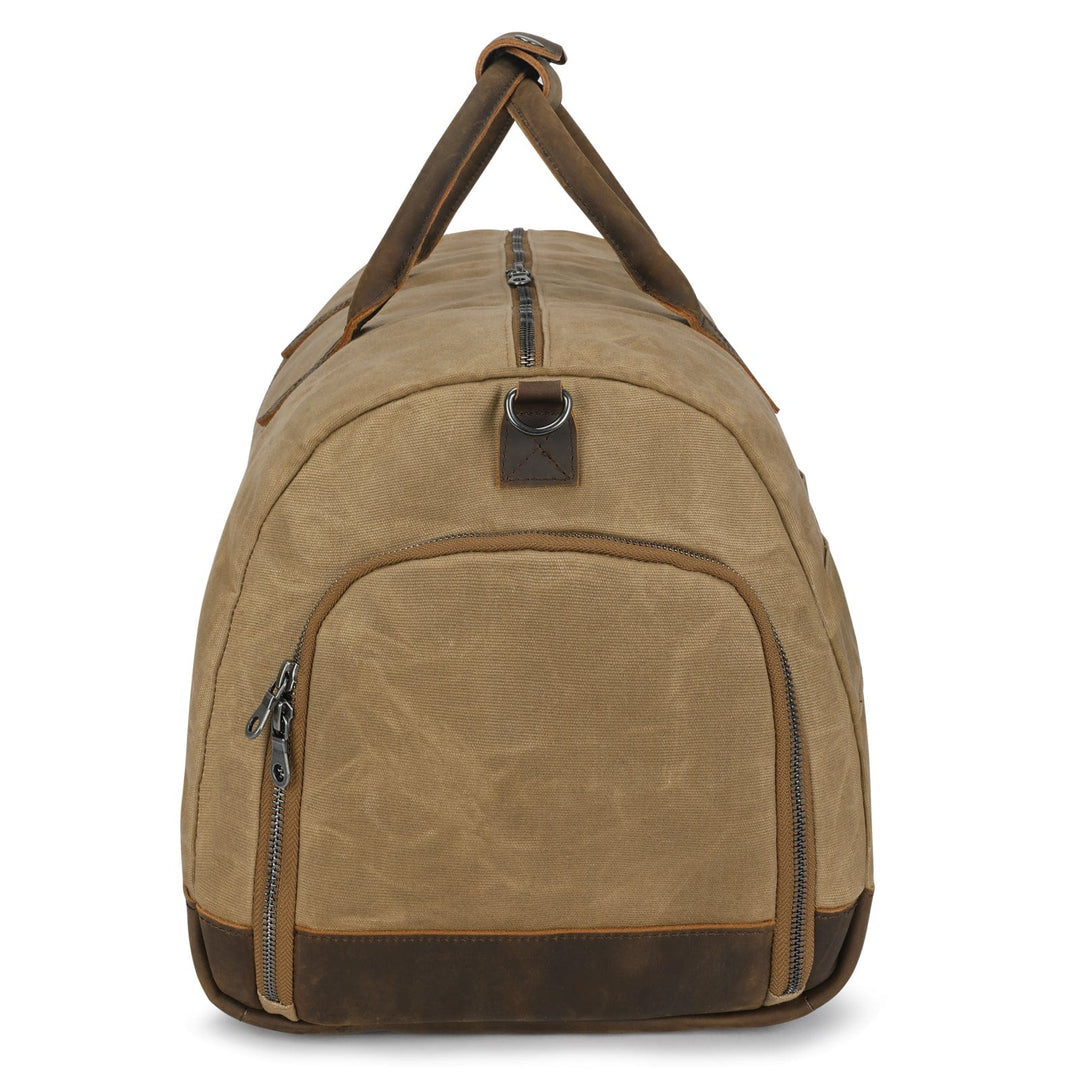 Canvas & Full-Grain Cowhide Leather Weekender Bag