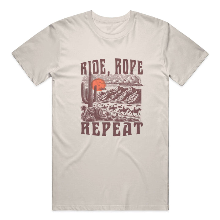 Ride Rope Repeat Mens Heavyweight T-Shirt