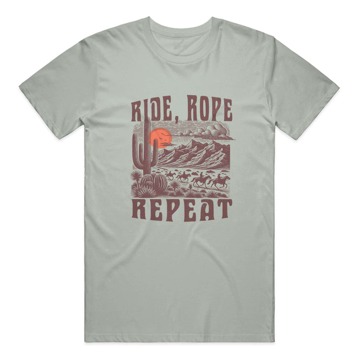 Ride Rope Repeat Mens Heavyweight T-Shirt