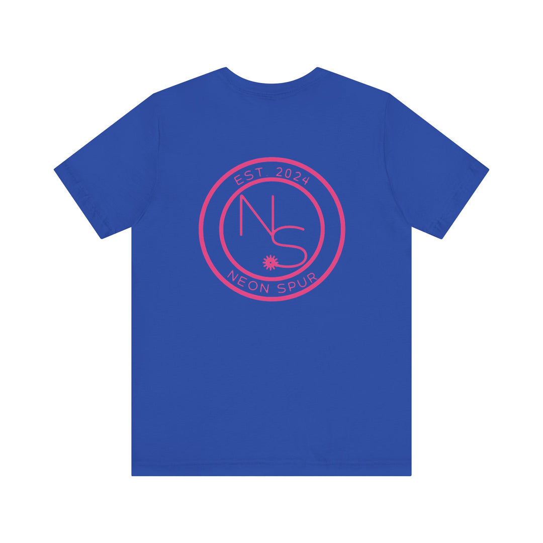 Neon Spur Unisex Jersey Short Sleeve Tee - Logo On Back