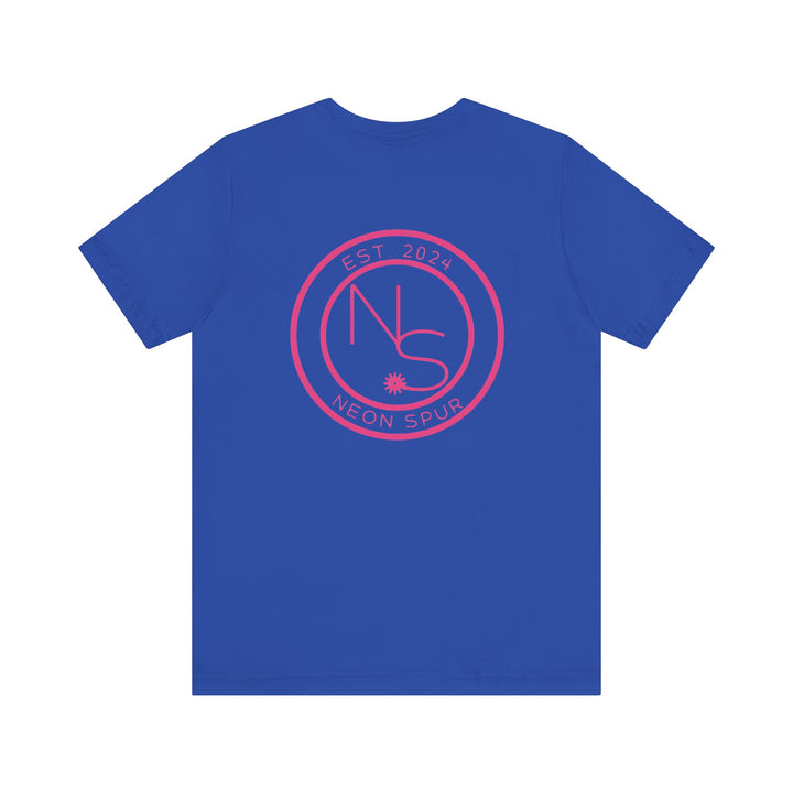Neon Spur Unisex Jersey Short Sleeve Tee - Logo On Back