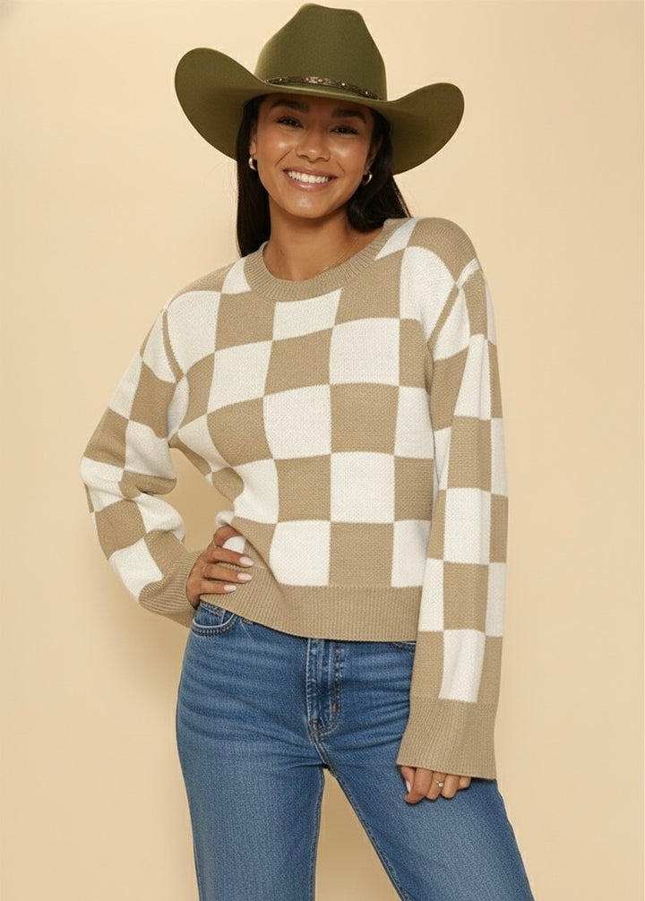Fall Checkered Sweater