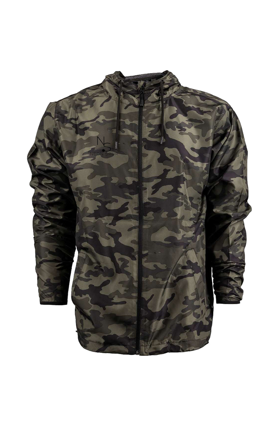 Neon Spur Logo Green Camo Stormbreaker Jacket