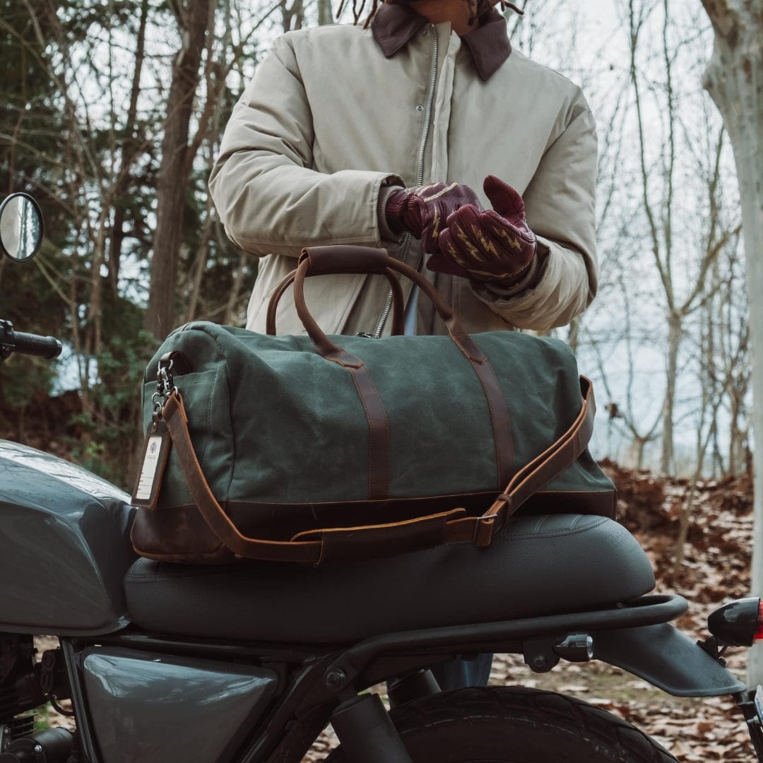 Canvas & Full-Grain Cowhide Leather Weekender Bag