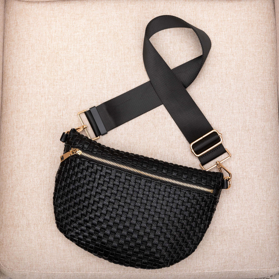 Vivienne Solid Woven Crossbody Sling Bag Aili's Corner
