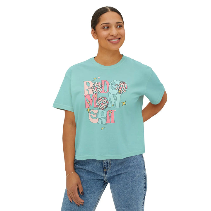 Rodeo Mom Era Women's Boxy Tee Neon Spur