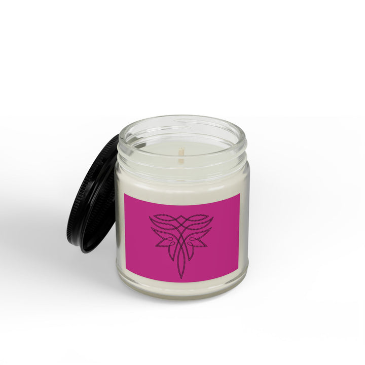 Pink Boot Stitch Scented Soy Candle - (Multi-Size, Amber Jar)