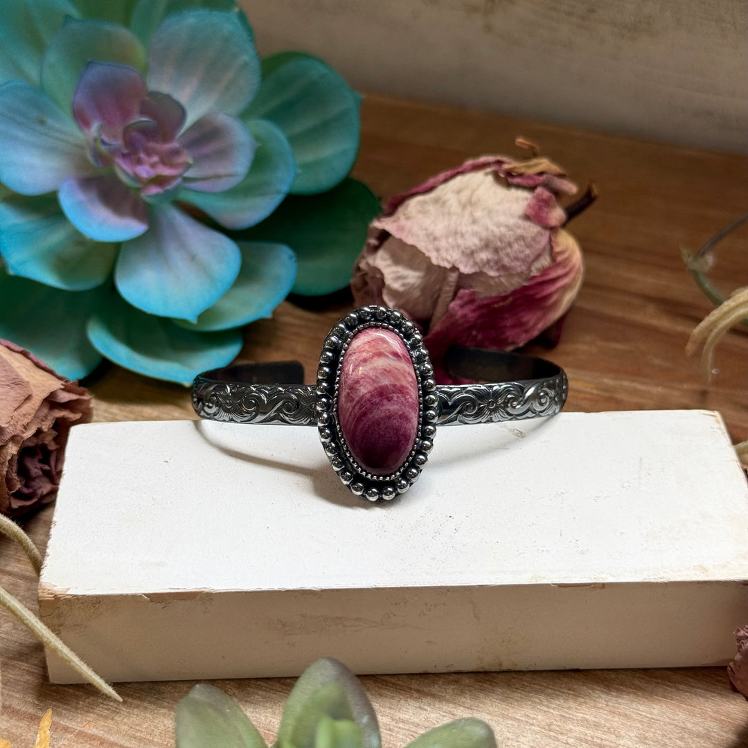 MJ Purple Spiny Shell Sterling Silver Cuff The Bijoux FAB Jewelry