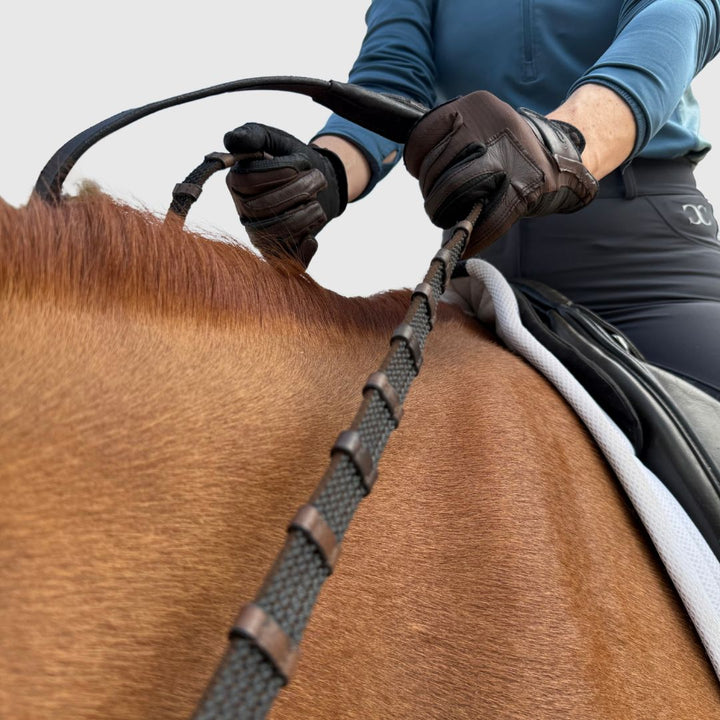 Sure Grip Rubber Rein with 1" Hand Stop CorrectConnect