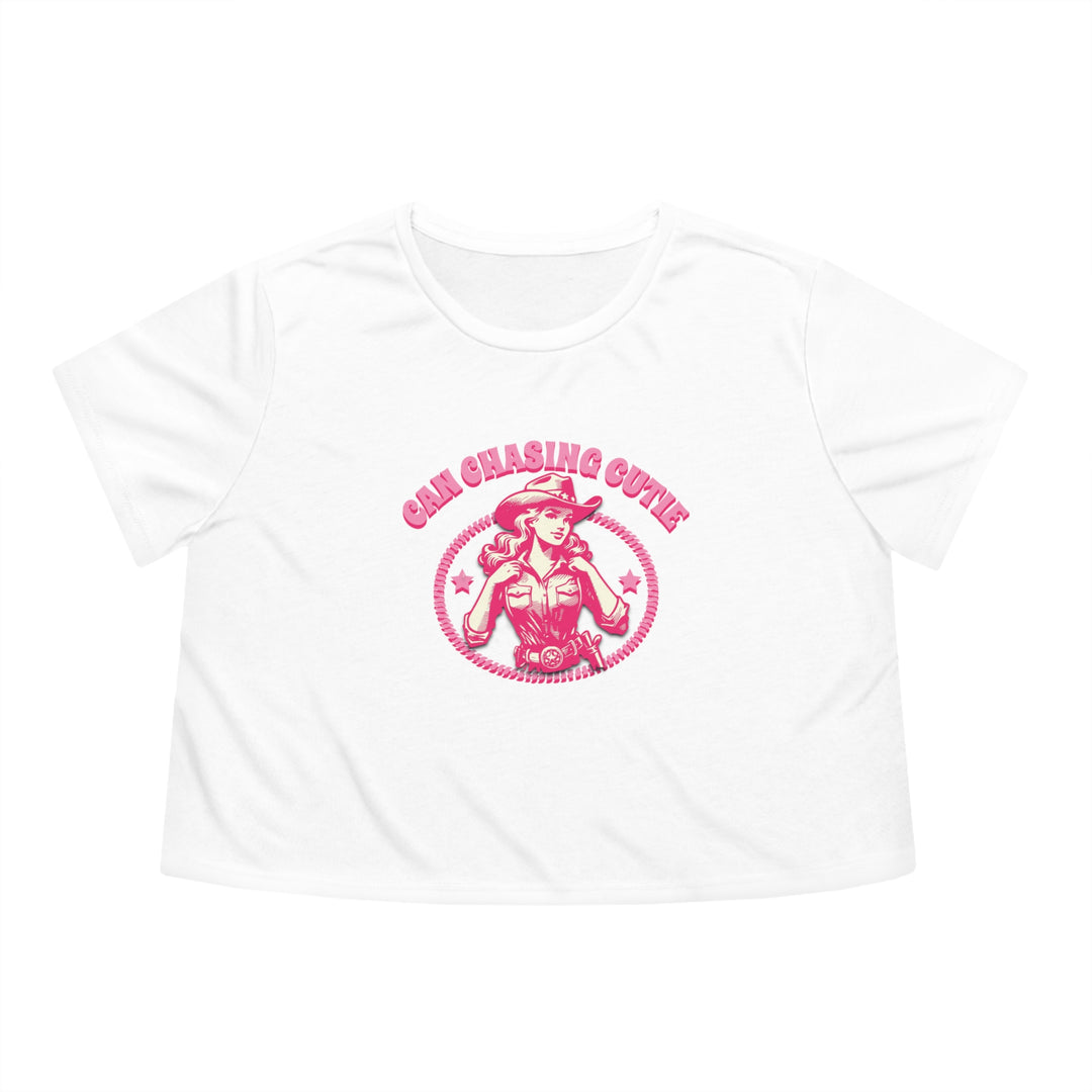 Can Chasing Cutie Flowy Cropped Tee