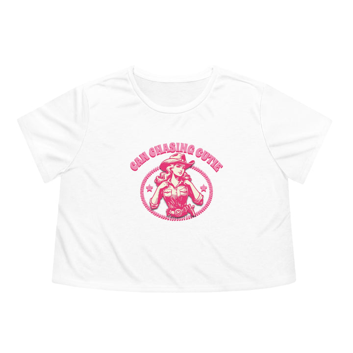 Can Chasing Cutie Flowy Cropped Tee