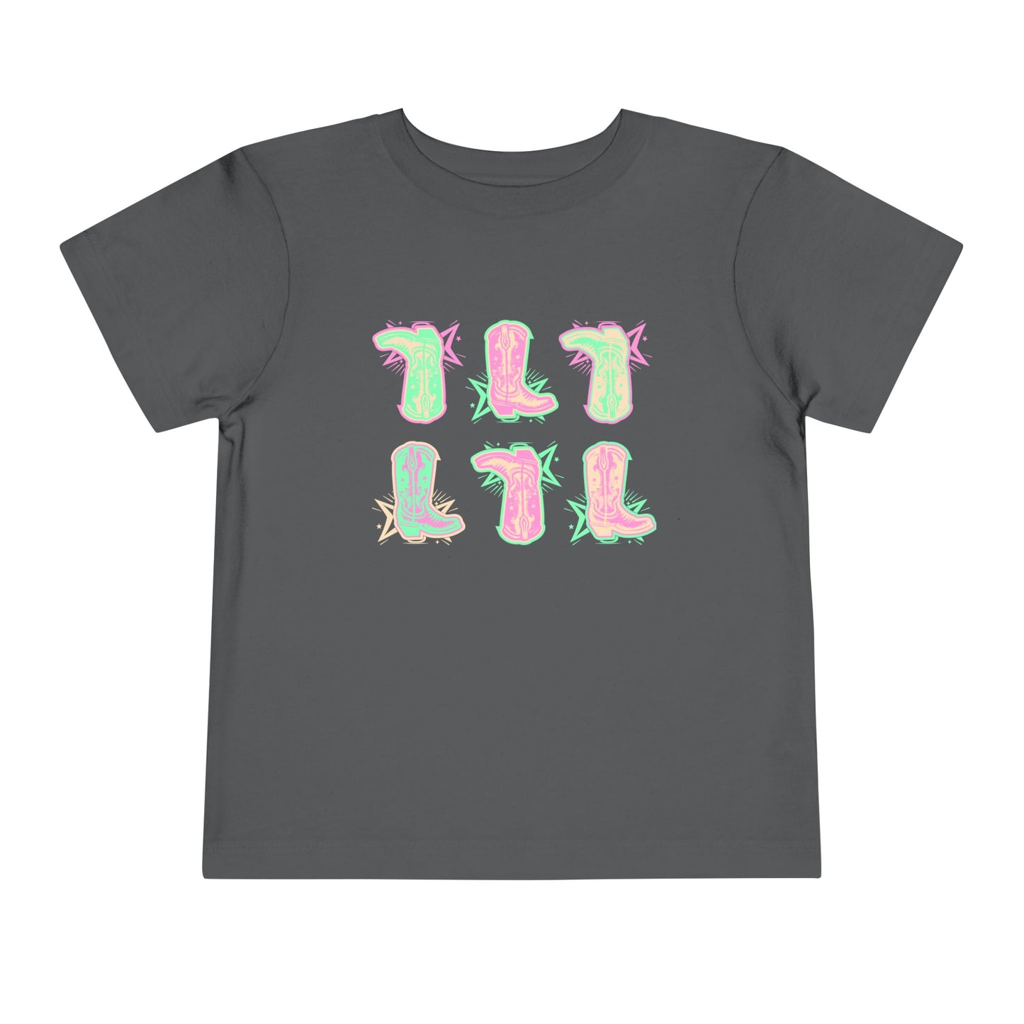 Pastel Boot Scootin Toddler Short Sleeve Tee