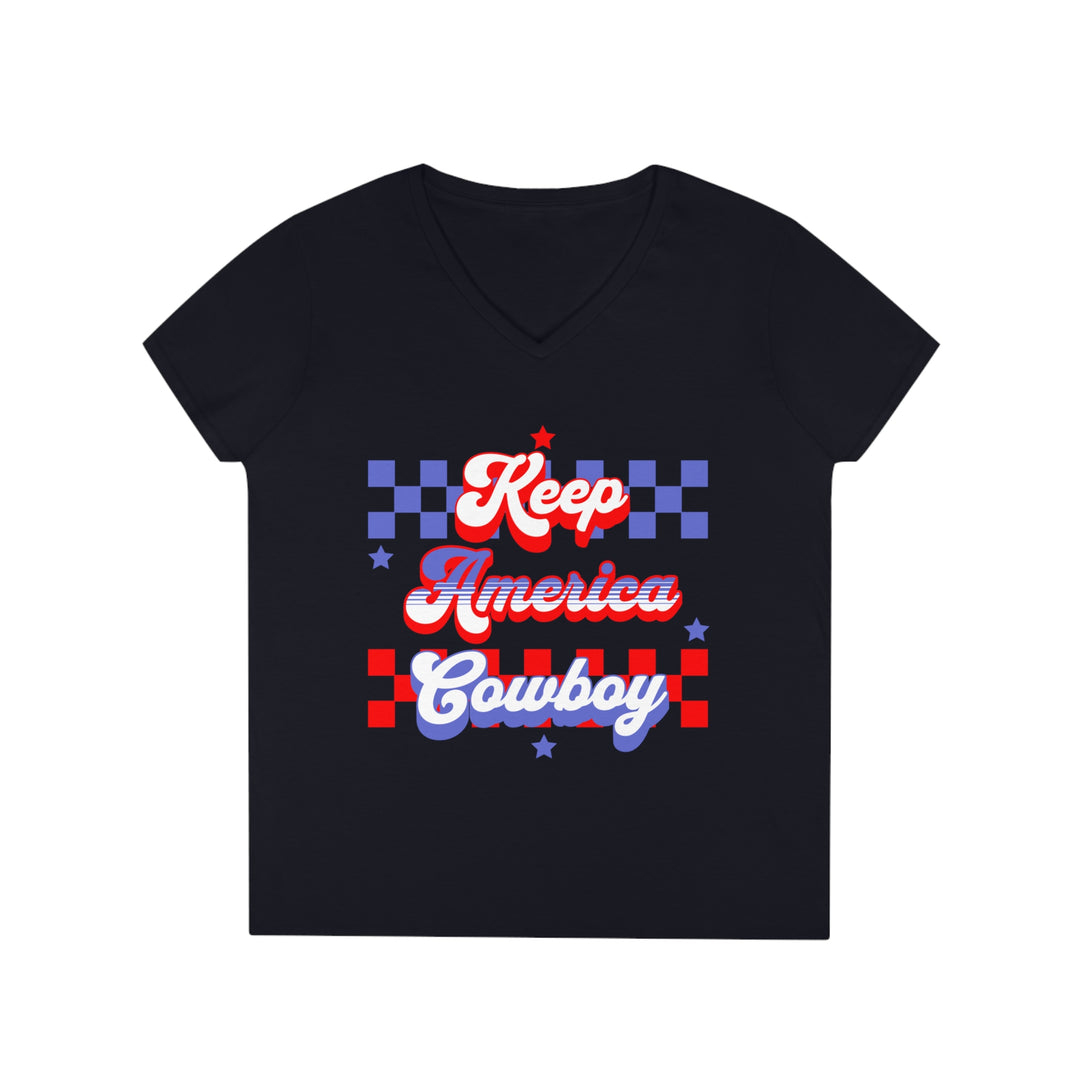 Keep America Cowboy V-Neck T-Shirt