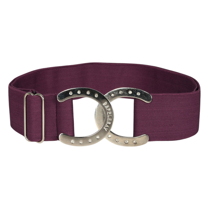 Dapplebay Horse Shoe Elastic Belt-Plum