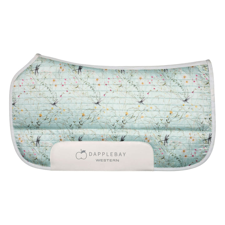 Dapplebay Dragonfly Meadow Western Saddle Pad-Green Breeches.com