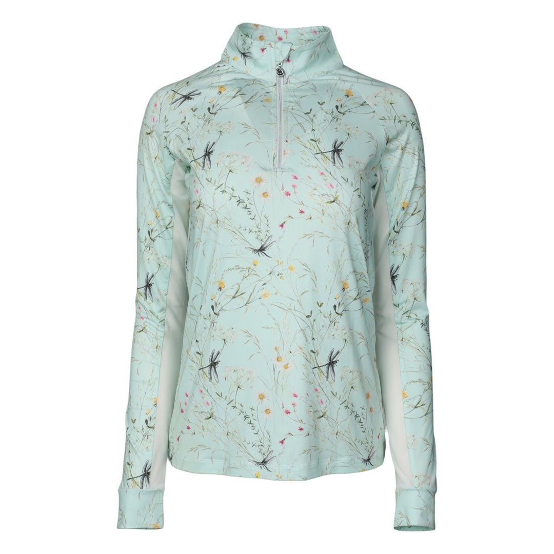 Dapplebay Dragonfly Meadow 1/4 Zip Long Sleeve Riding Top