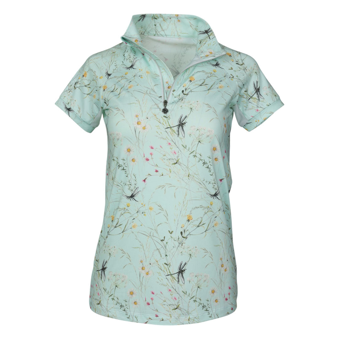 Dapplebay Dragonfly Meadow Short Sleeve Quarter Zip Riding Top Breeches.com