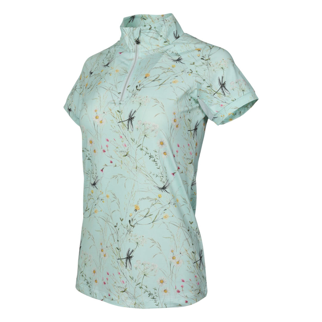Dapplebay Dragonfly Meadow Short Sleeve Quarter Zip Riding Top Breeches.com