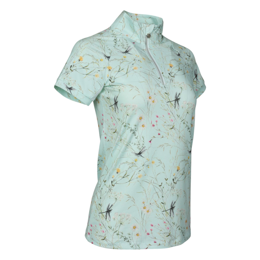 Dapplebay Dragonfly Meadow Short Sleeve Quarter Zip Riding Top Breeches.com