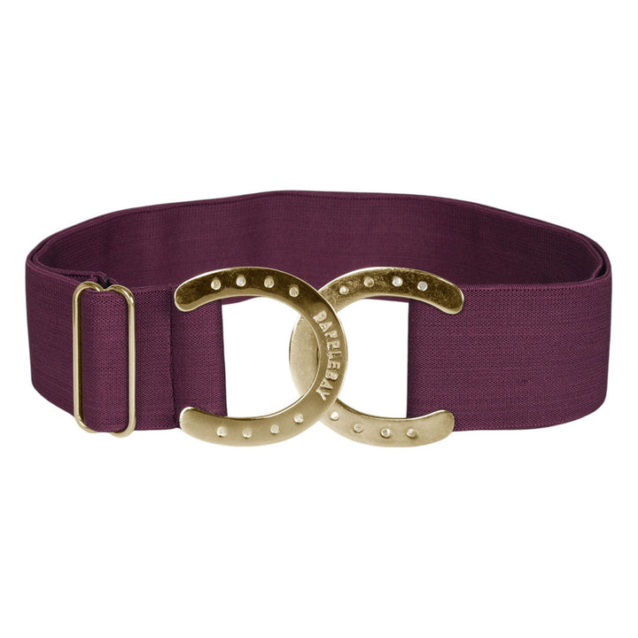 Dapplebay Horse Shoe Elastic Belt-Plum